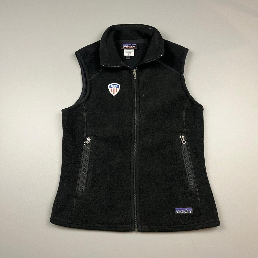 Patagonia Synchilla Vest Womens S Black PSIA Ski Instructor Fleece 25165